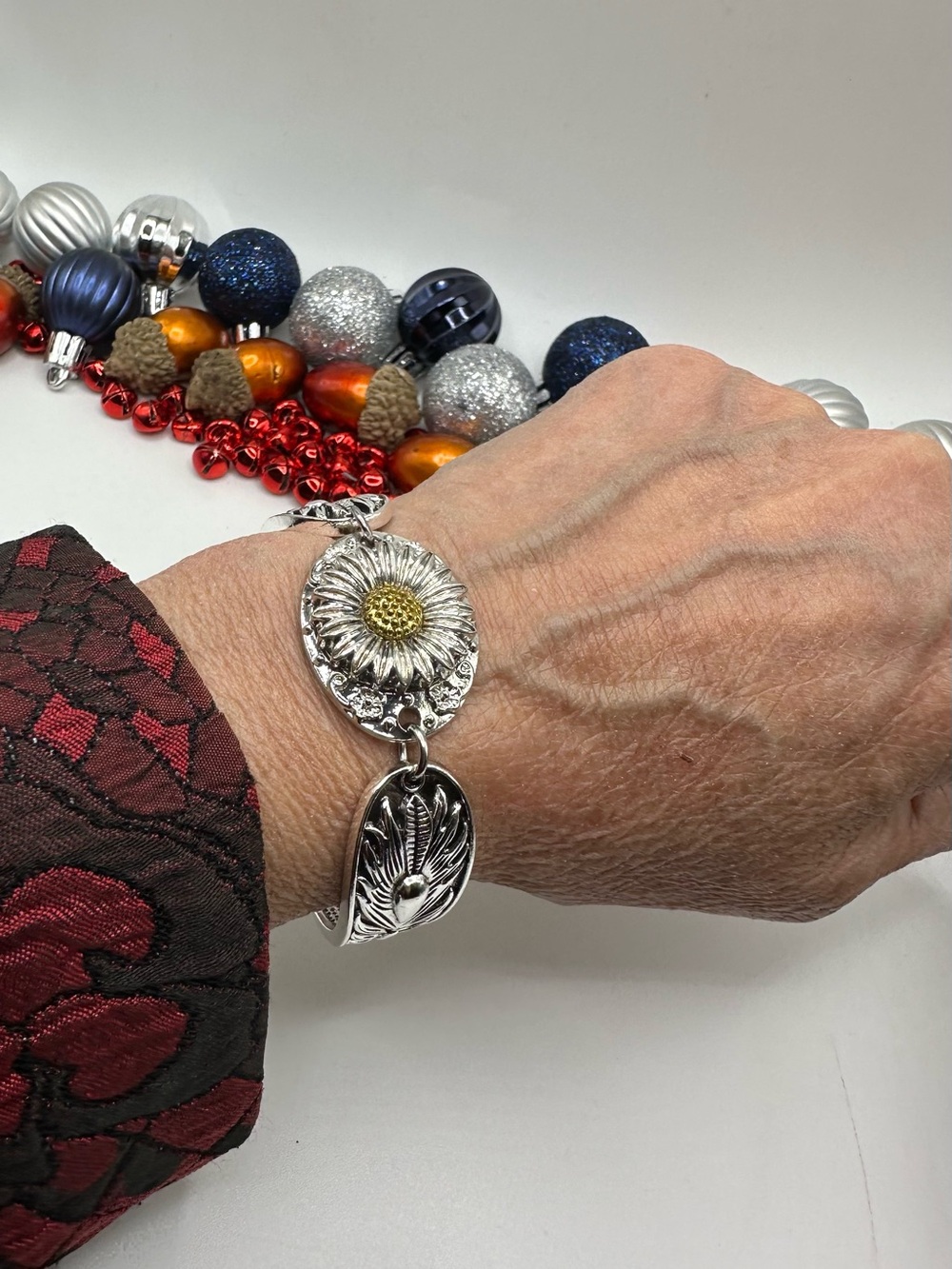 Sunflower Snap Jewelry Bangle Bracelet 18mm Ginger Snap! Size: Large Wrist NWT - Picture 15 of 17
